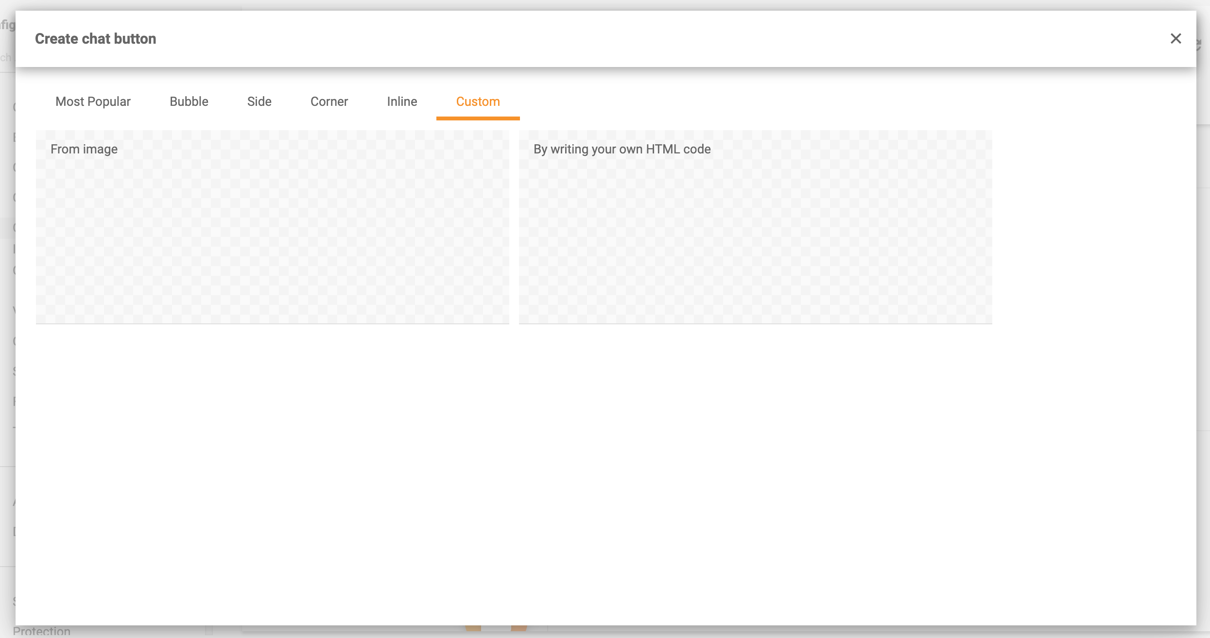 Kohandatud vestluse nupped
