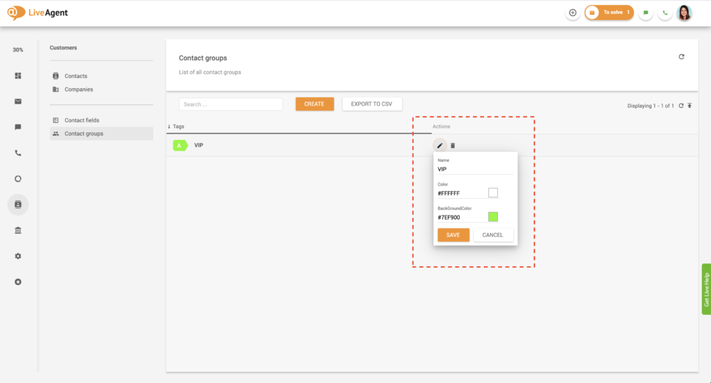 Kontaktirühma redigeerimine