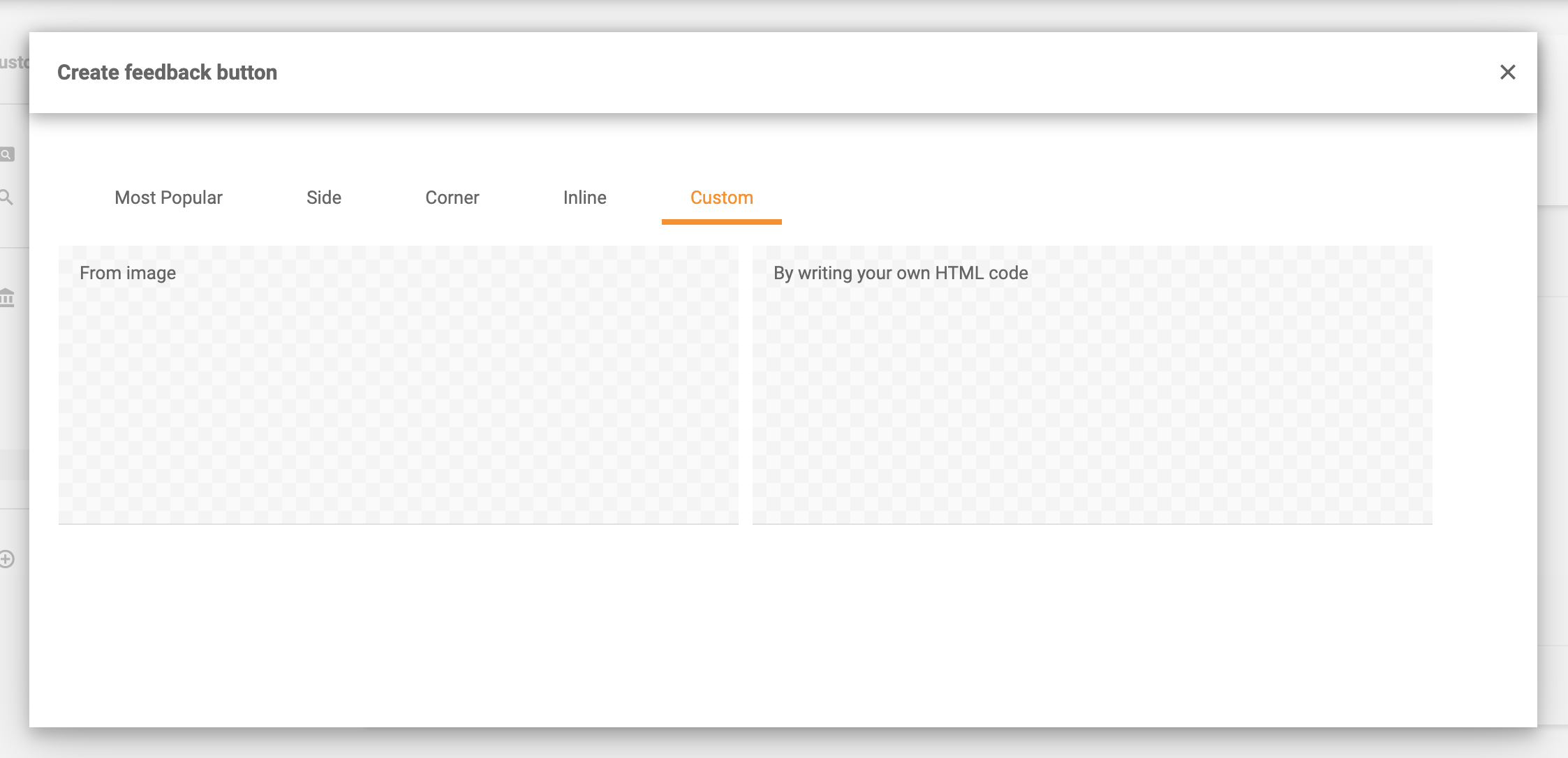 Kohandatud tagasiside nupud