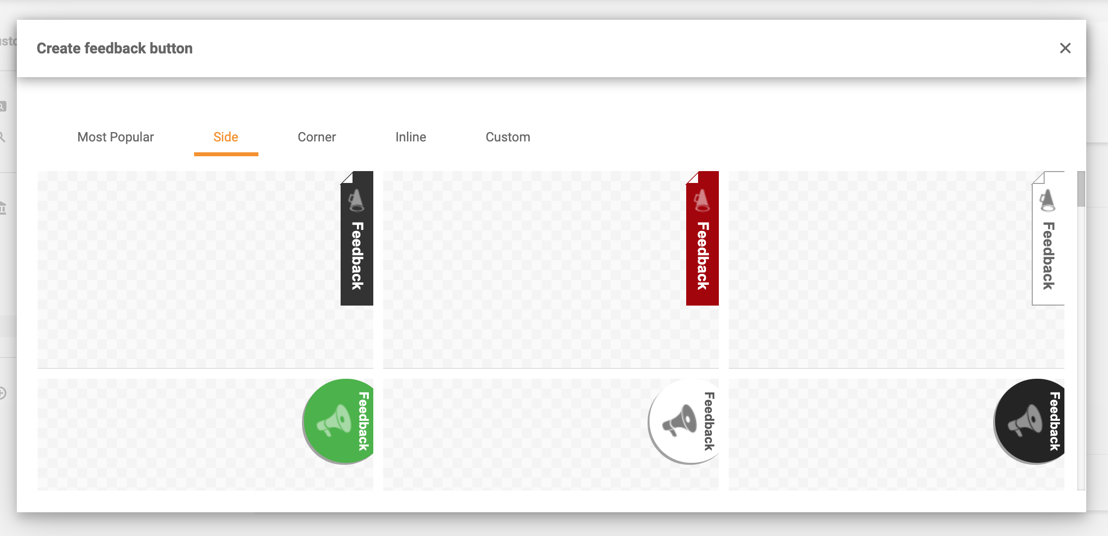 Külgmised tagasiside nupud