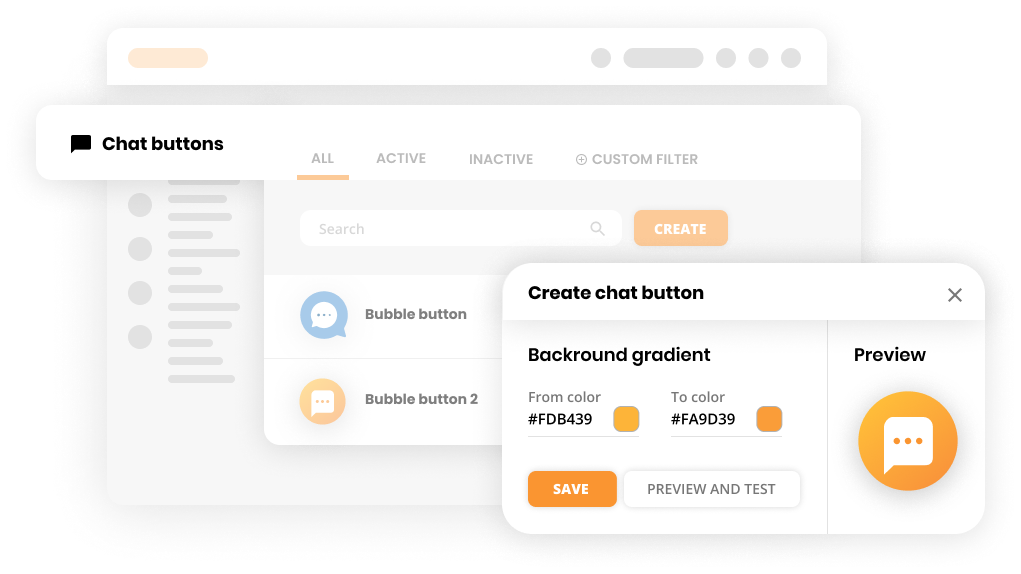 Reaalajas vestluse ühenduste maquette