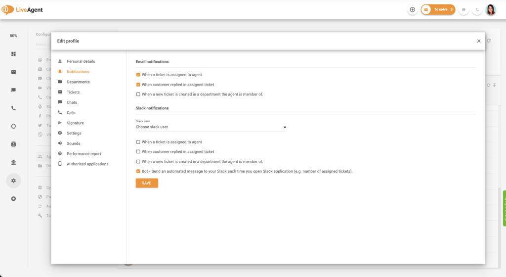 Vastutuse teatiste seadistamine