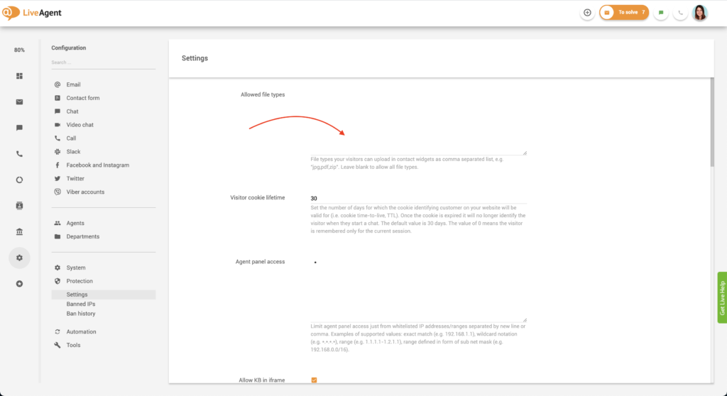 Failide tüüpide piiramine