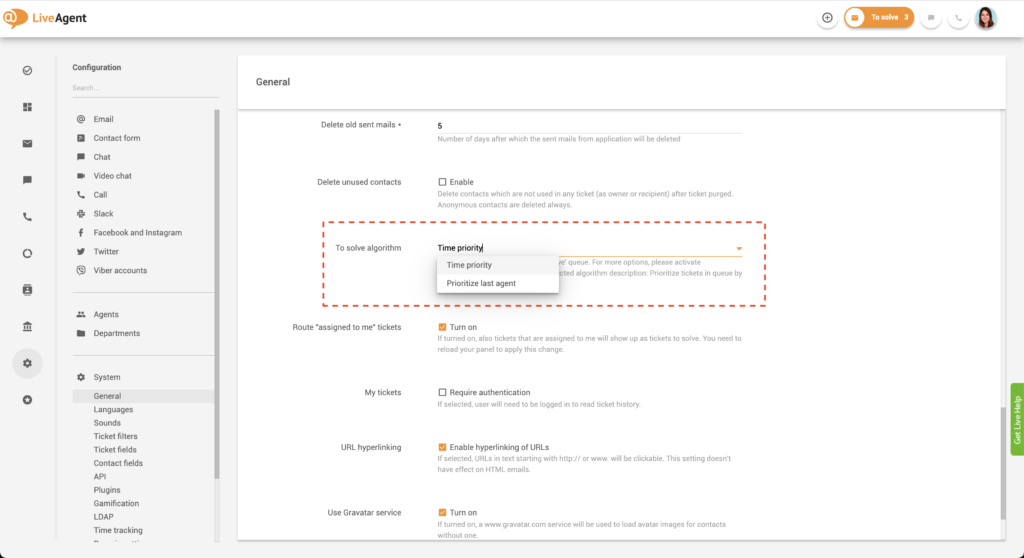 Lahendamise prioriteedi seaded
