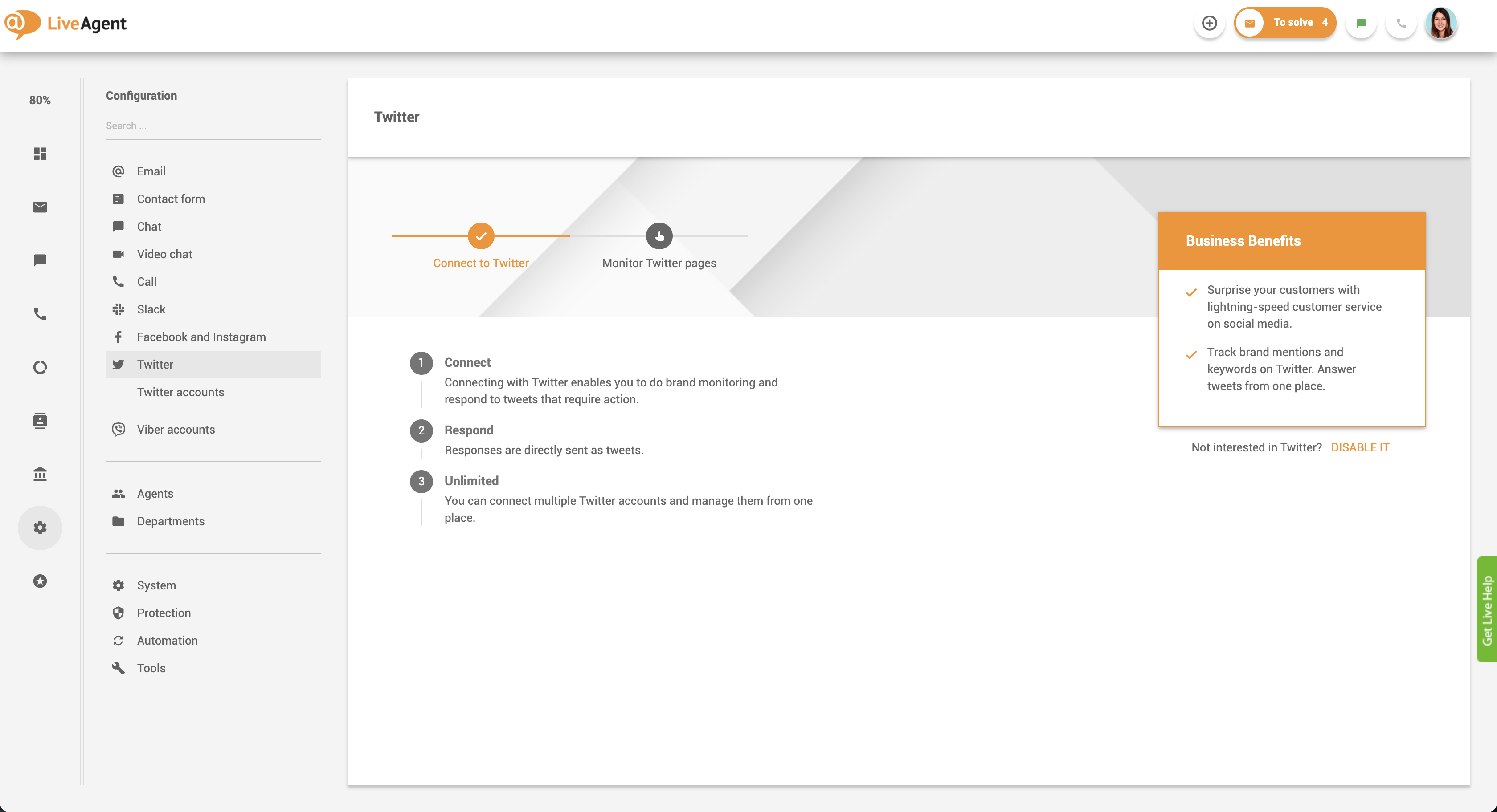 Ühendage Twitter universaalse sisendkastiga