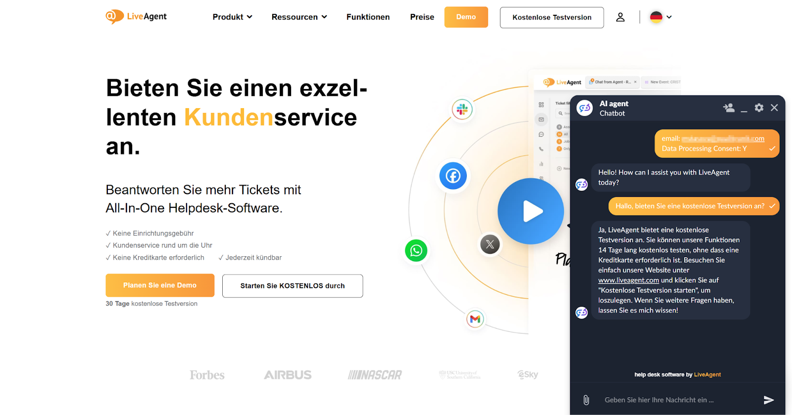 LiveAgenti chatbot mitmekeelse toe funktsiooniga