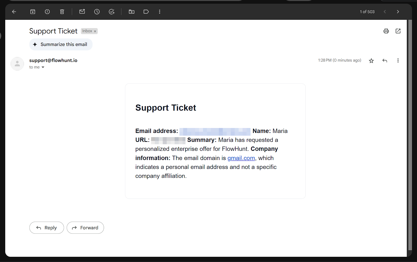 Kontaktide teavitus FlowHunti chatbotist