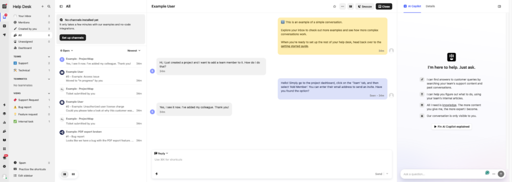 Intercom klienditeeninduse tarkvara