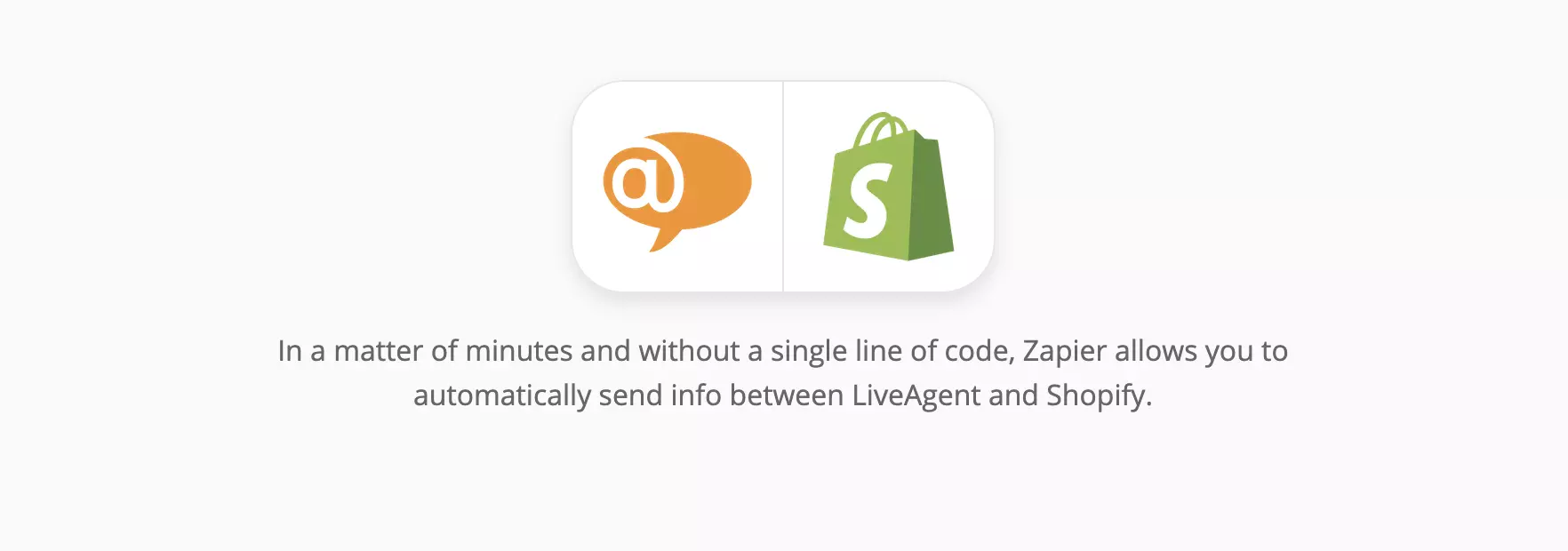 LiveAgent ja Shopify integratsioon leht Zapieris