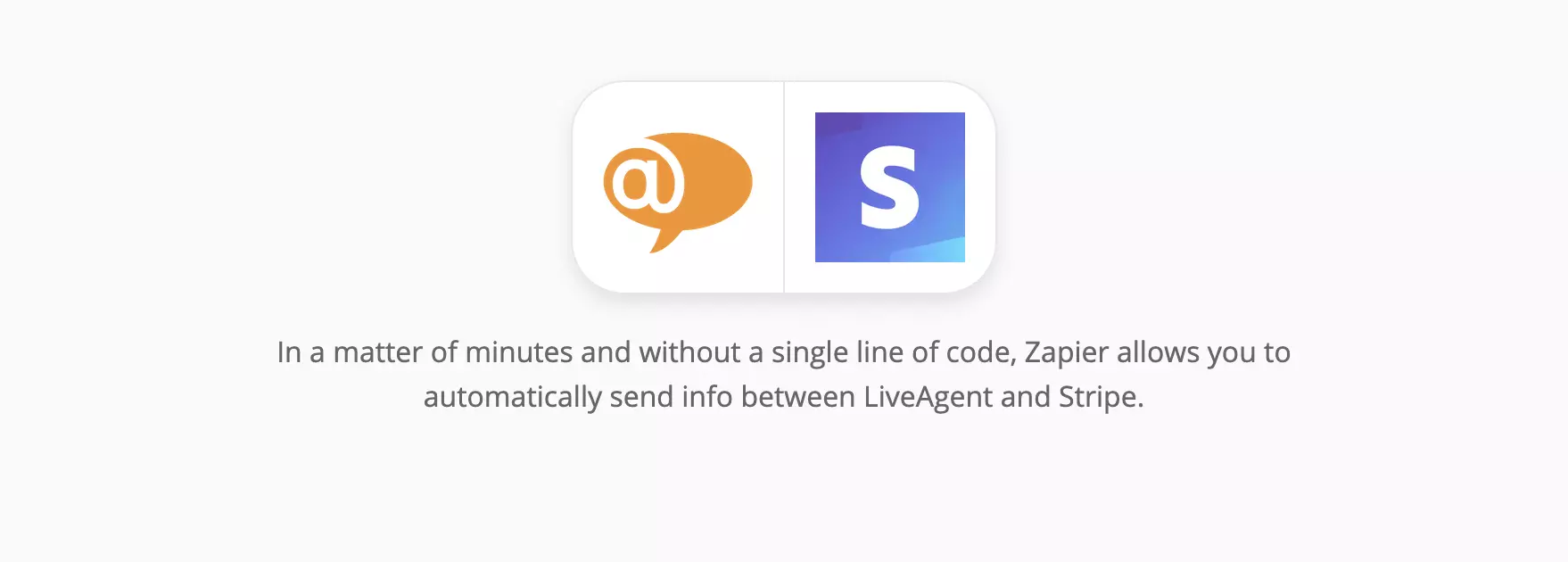LiveAgent ja Stripe integratsioon Zapieri lehel