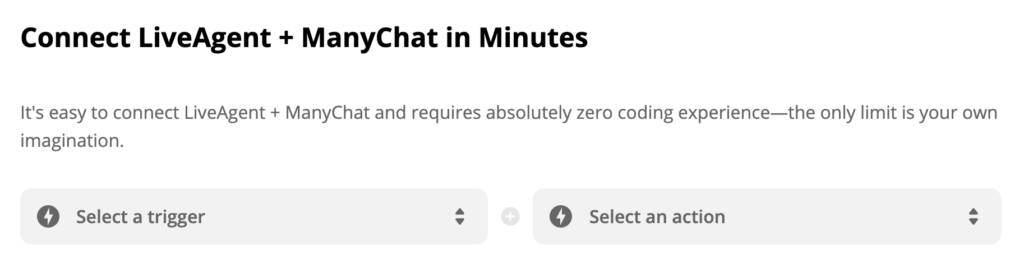 Käivituse ja tegevuse valimine Zapieris