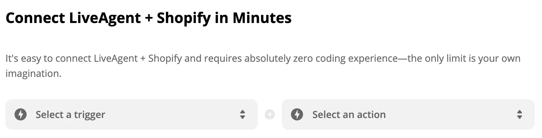 Valige käivitaja ja tegevus Zapieris