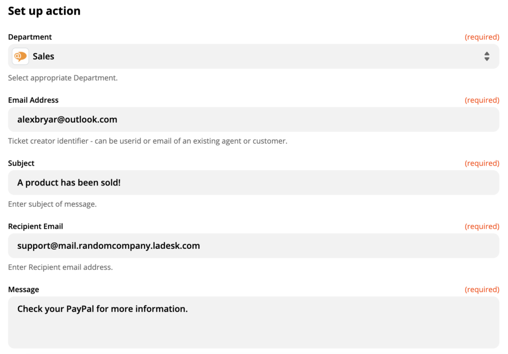 LiveAgent'i toimingu Loo uus vestlus seadistamine