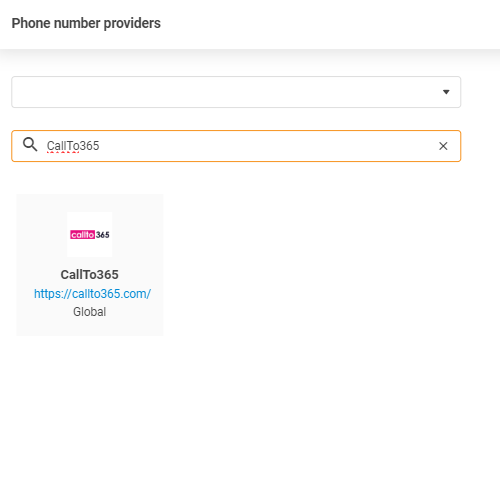 CallTo365 provider selection