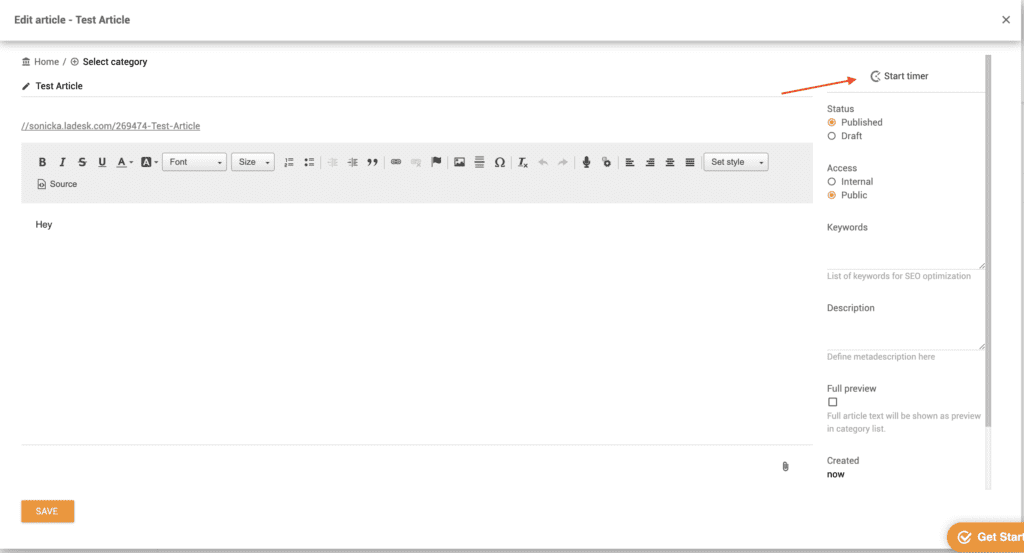 Clockify taimer teadmistebaasis