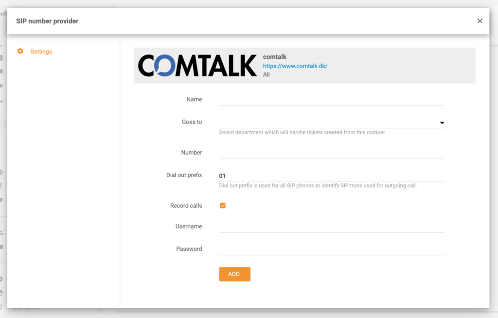 LiveAgent ComTalk integratsioon