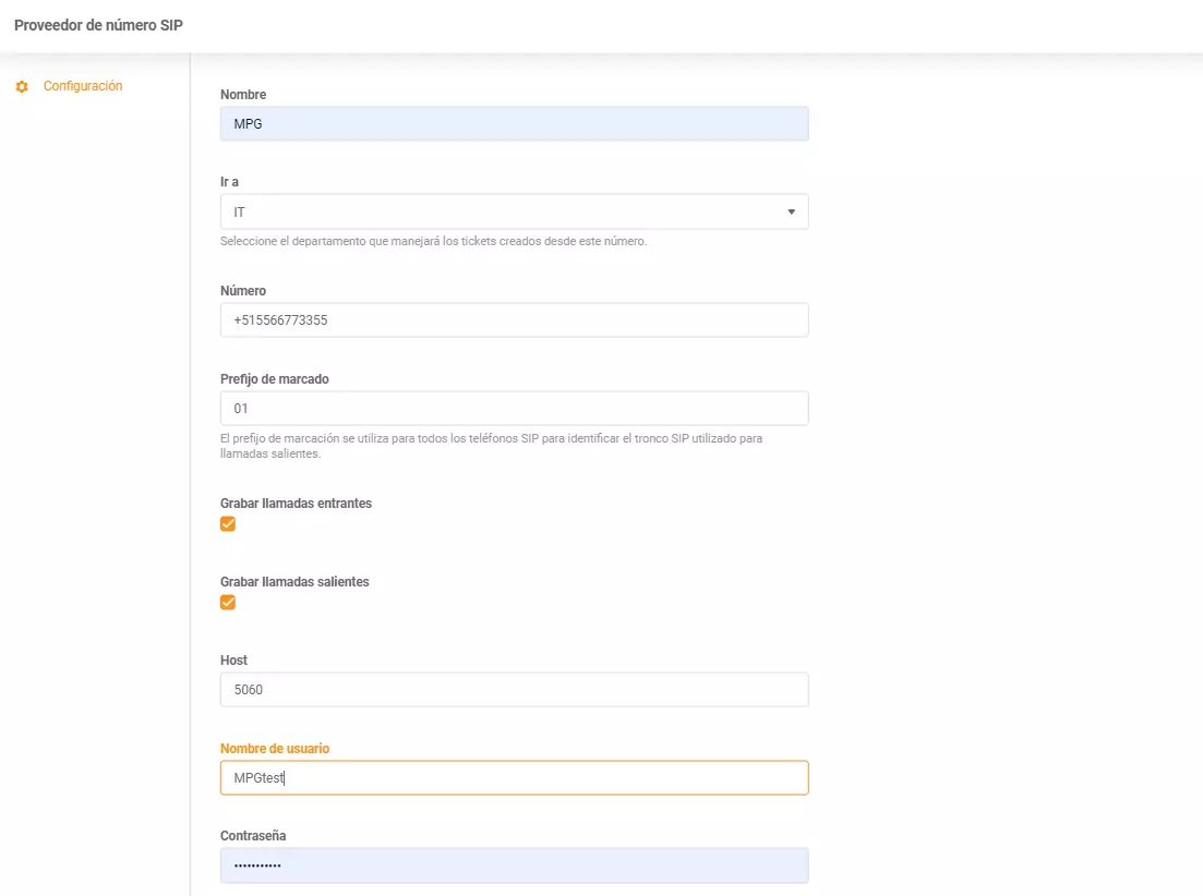 PortalPBX mandaatide sisestamine