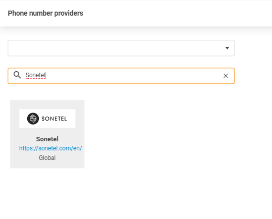 Sonetel provider