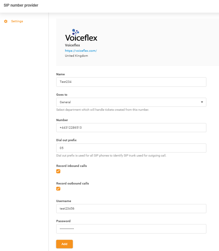 Voiceflexi andmete sisestamine