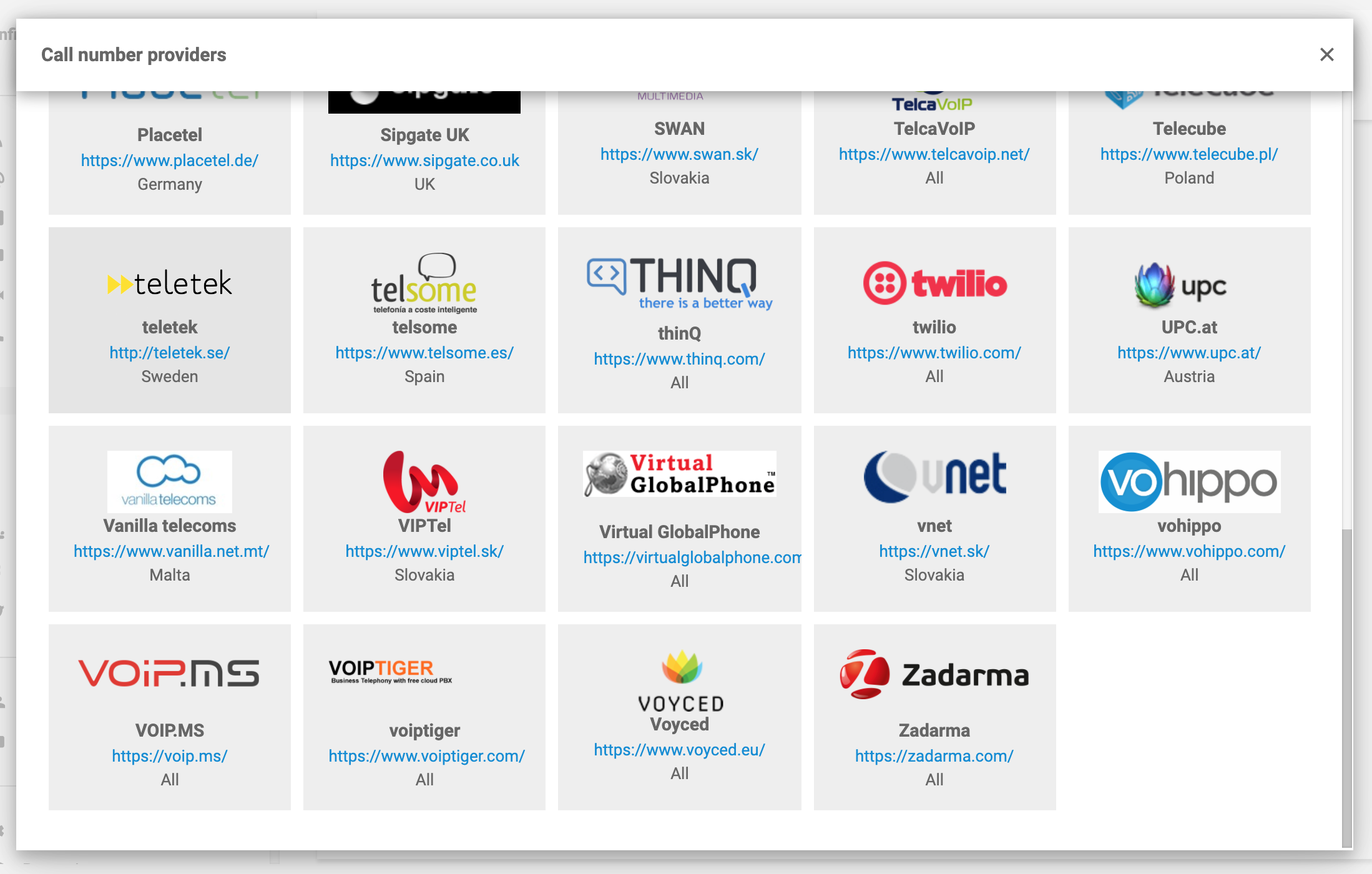 Voyced VoIP pakkuja LiveAgent