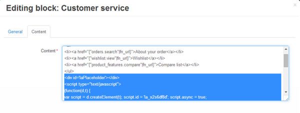 CS-Carti LiveAgenti integratsioon
