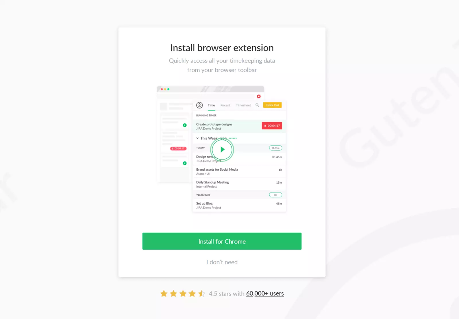 Install Everhour browser extension