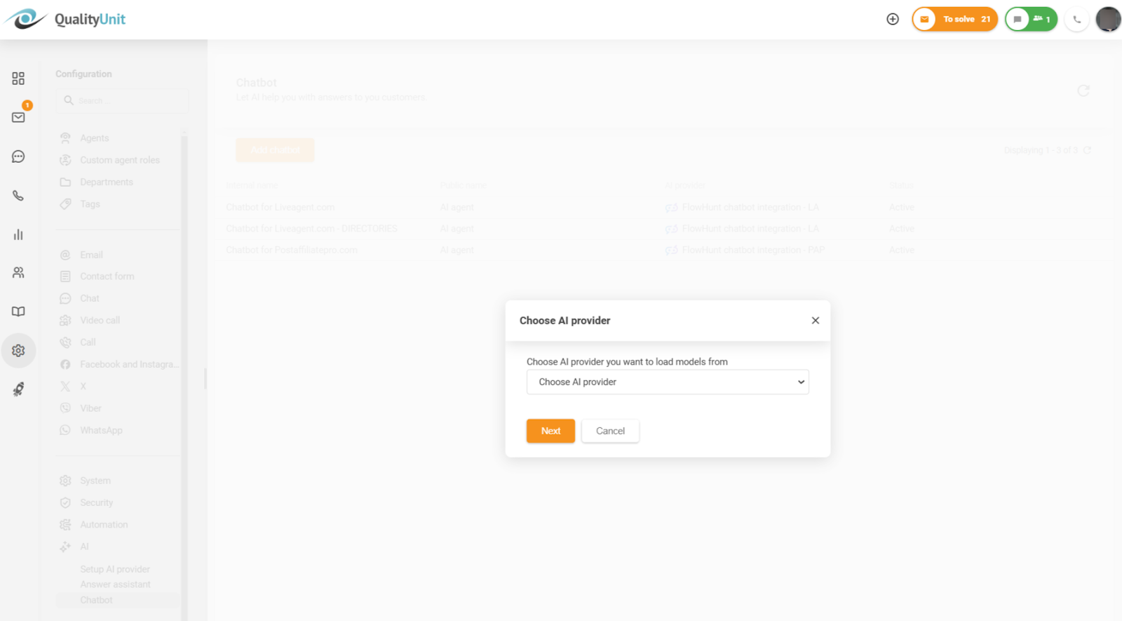 AI chatboti pakkuja valimine