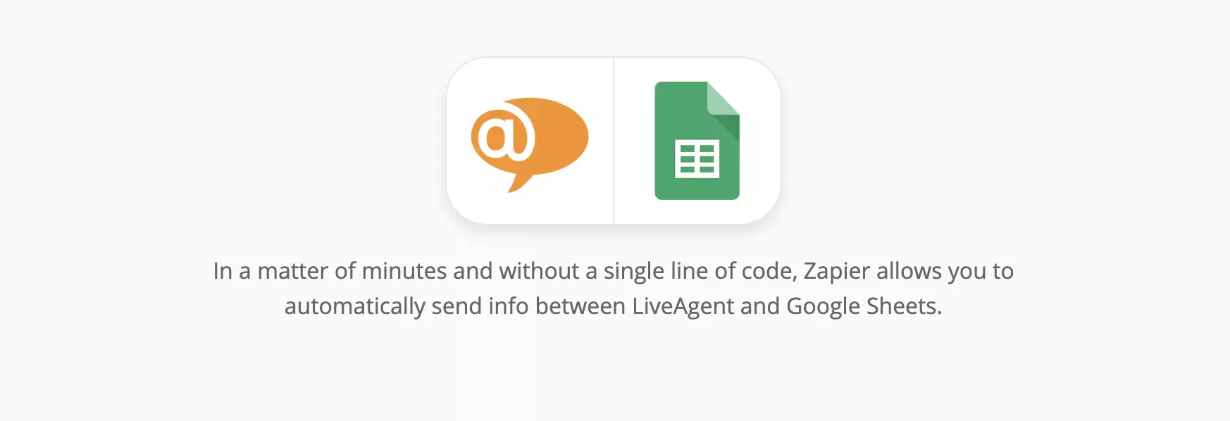 LiveAgenti ja Google Sheetsi integratsioon Zapieris