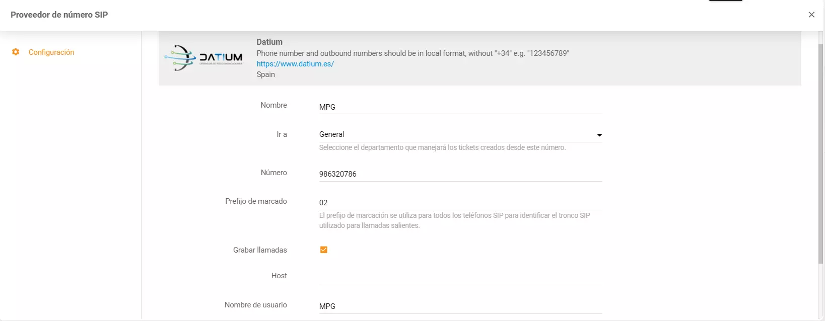 Sisestage Datium mandaadid