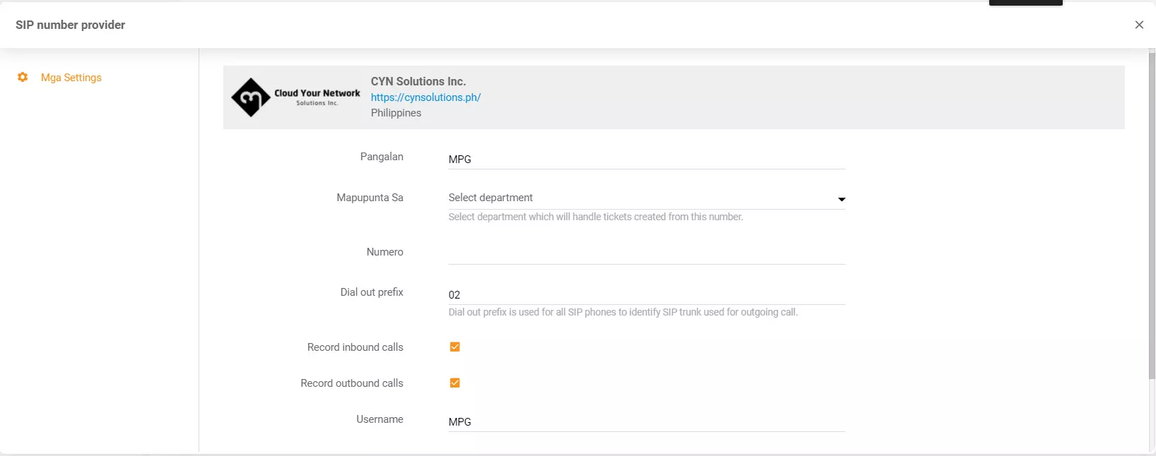 CYN Solutions Inc mandaadid