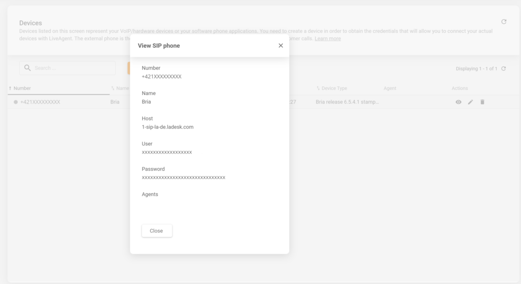 LiveAgenti SIP-seaded