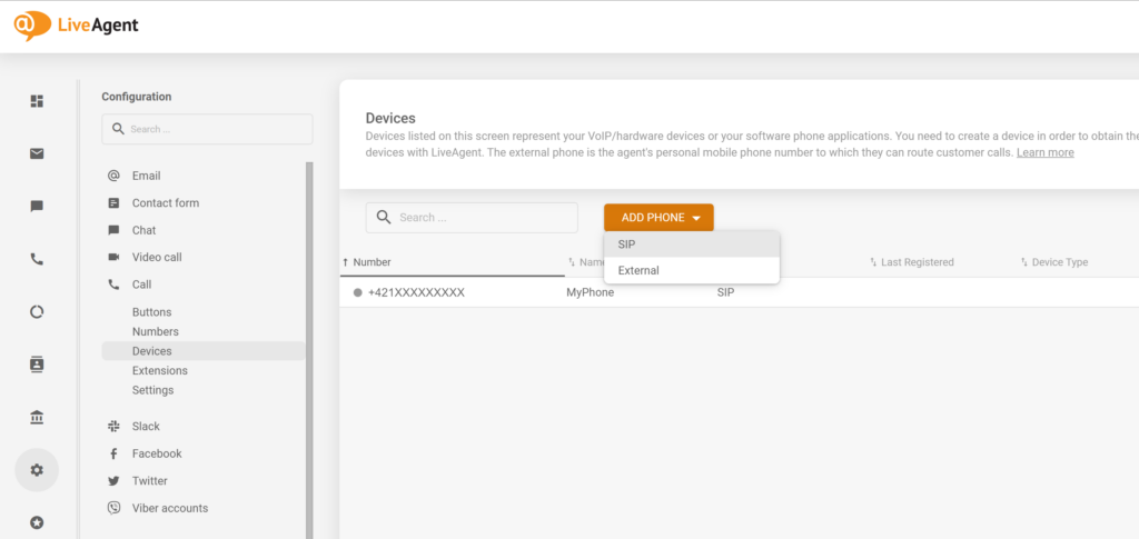Kuidas lisada uus SIP telefon LiveAgent konfiguratsioonis