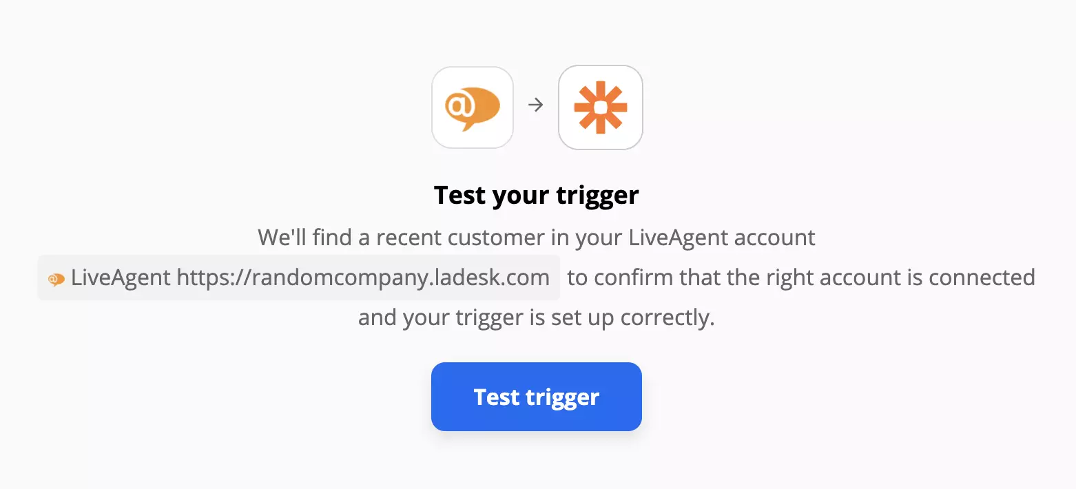 LiveAgent käivitaja test