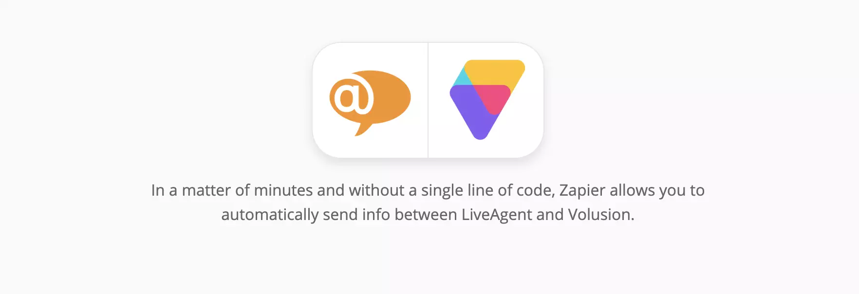 LiveAgent'i ja Volusion'i integreerimine Zapier'is