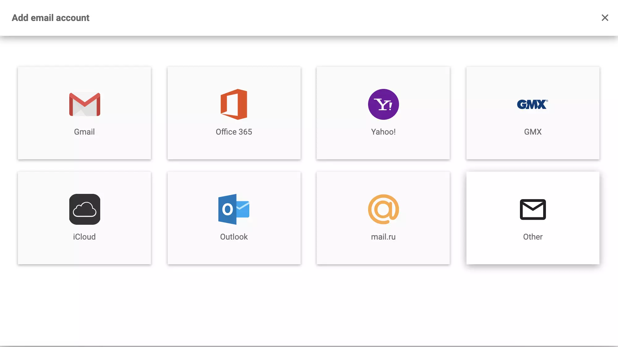 LiveAgenti konfiguratsioon e-posti valikuga