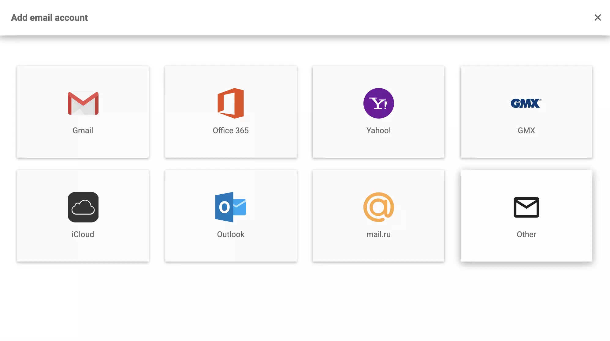 LiveAgent e-posti konto konfiguratsiooni valikud