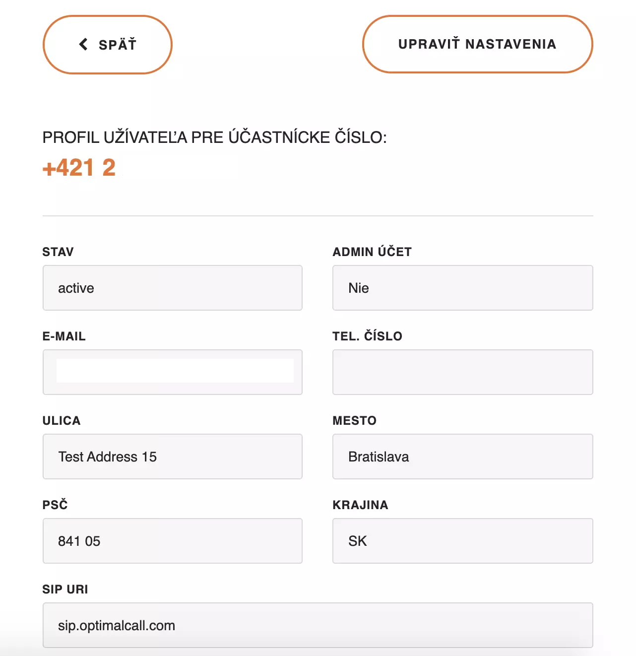 Optimal Call profiili info