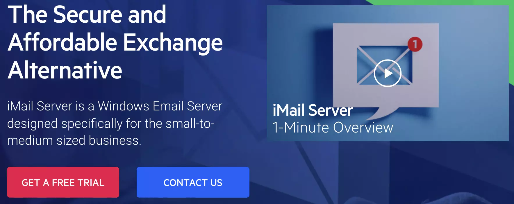Progress IMail serveri prooviversiooni valikud