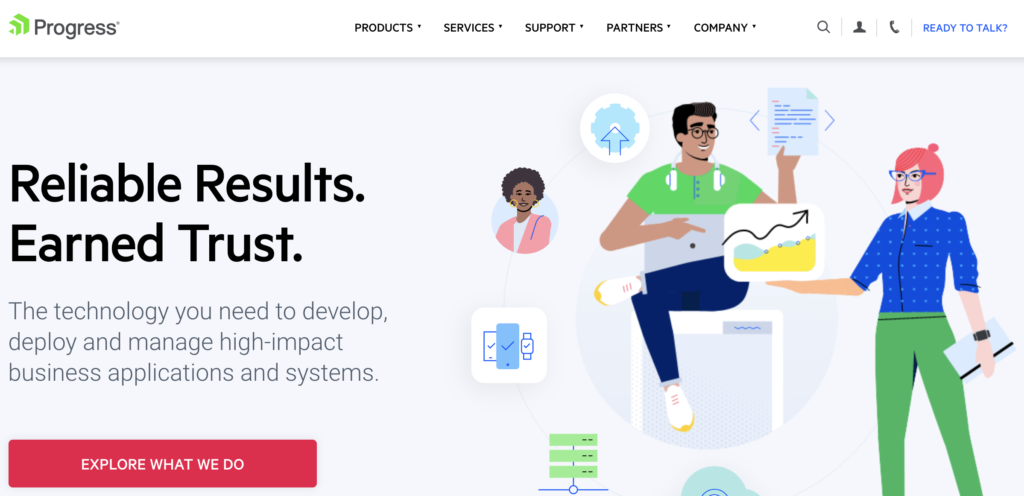 Progress IMail serveri koduleht uurimisvalikuga