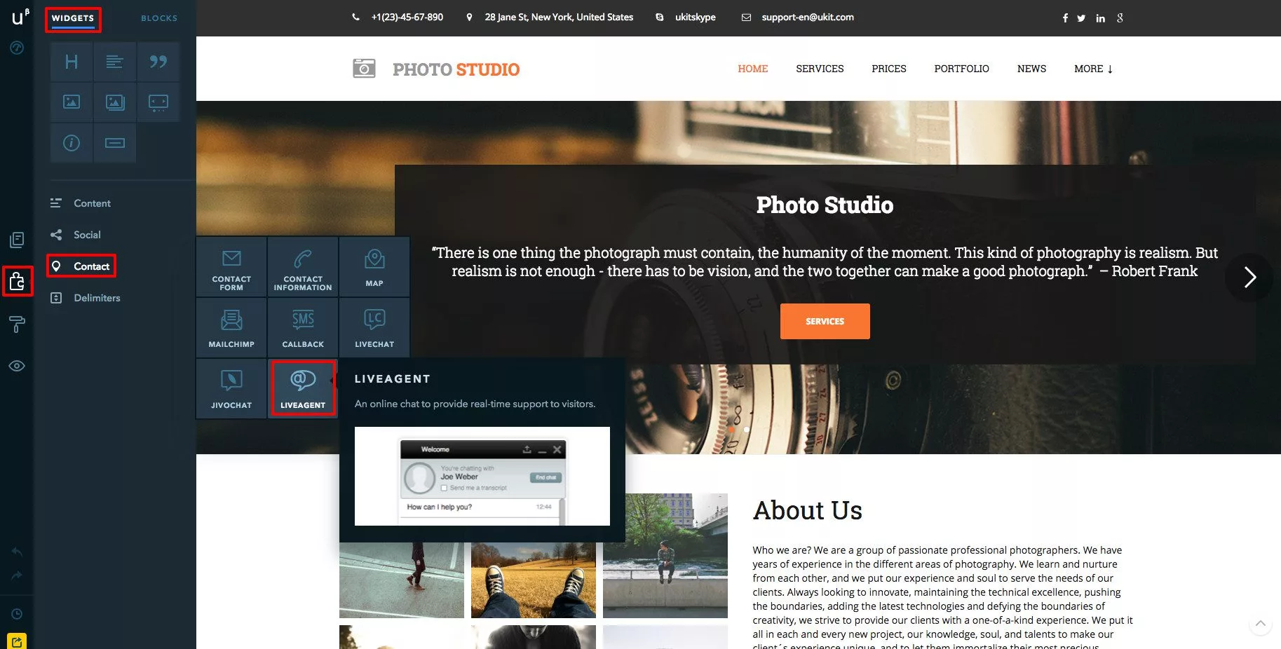 LiveAgent uKit integreerimine