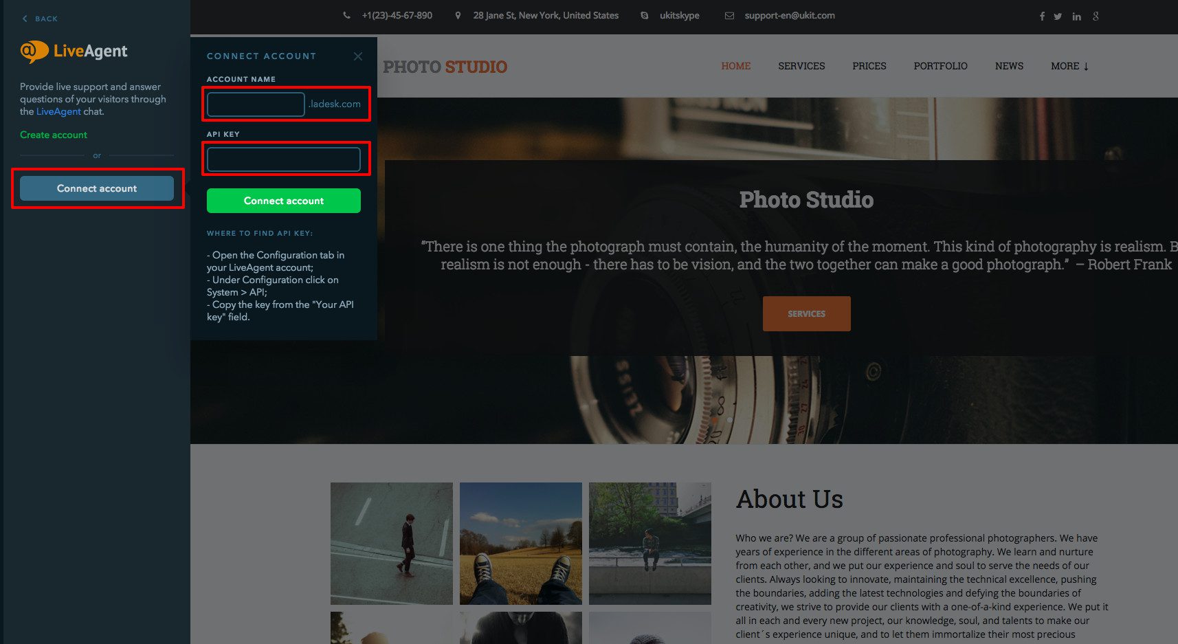 LiveAgent uKit integreerimine