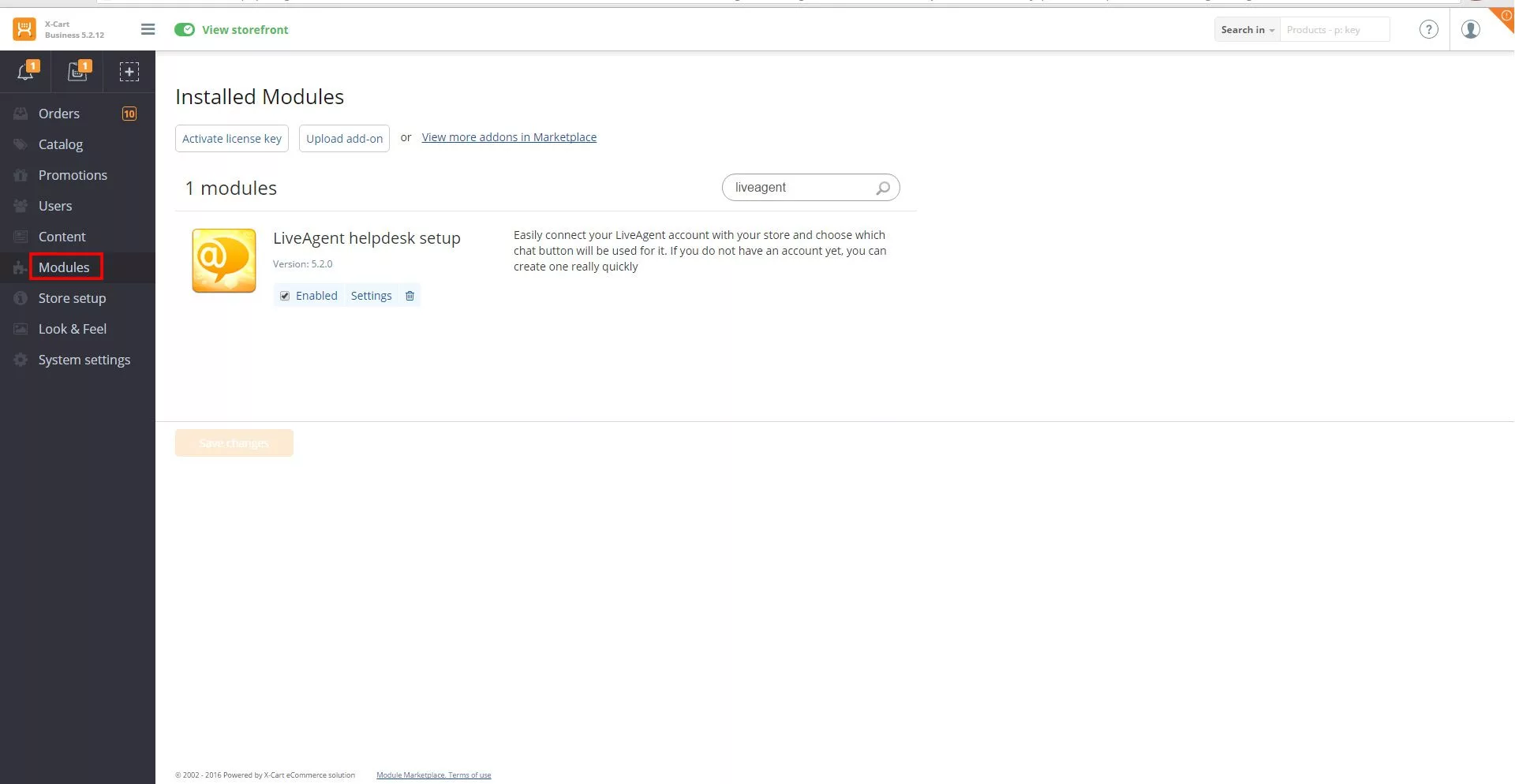 X-Cart LiveAgent integreerimise seadistamine