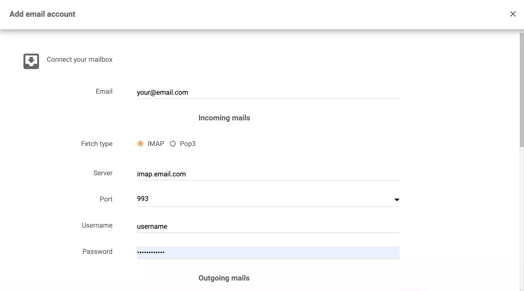 Kopano üksikasjad konfiguratsioonis LiveAgentis