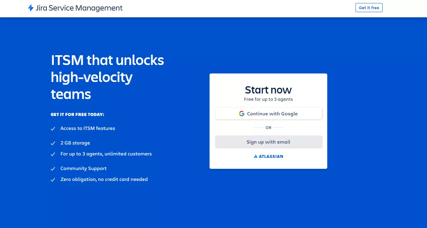 JIRA Service Management koduleht