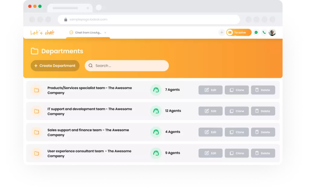 Osakondade ja sildid