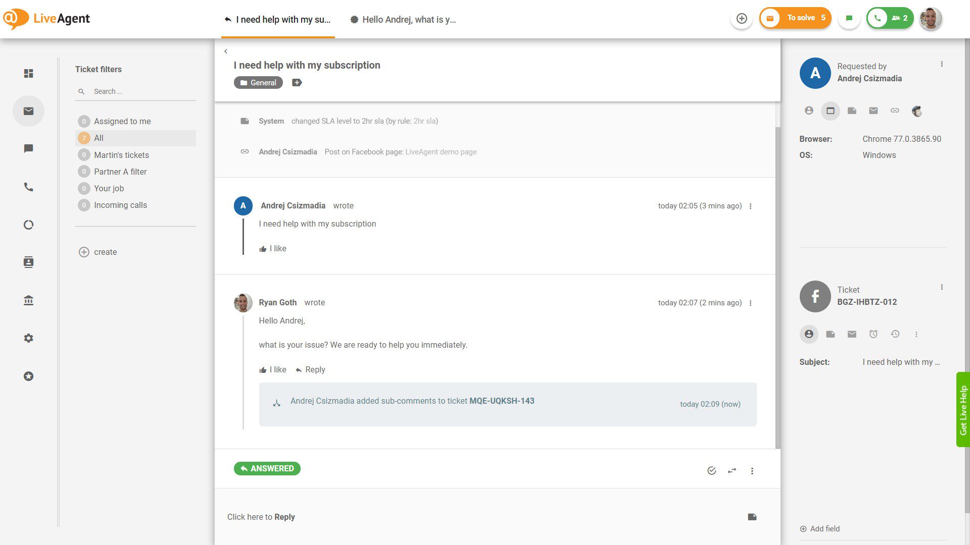 Facebook kommentaar la vaade