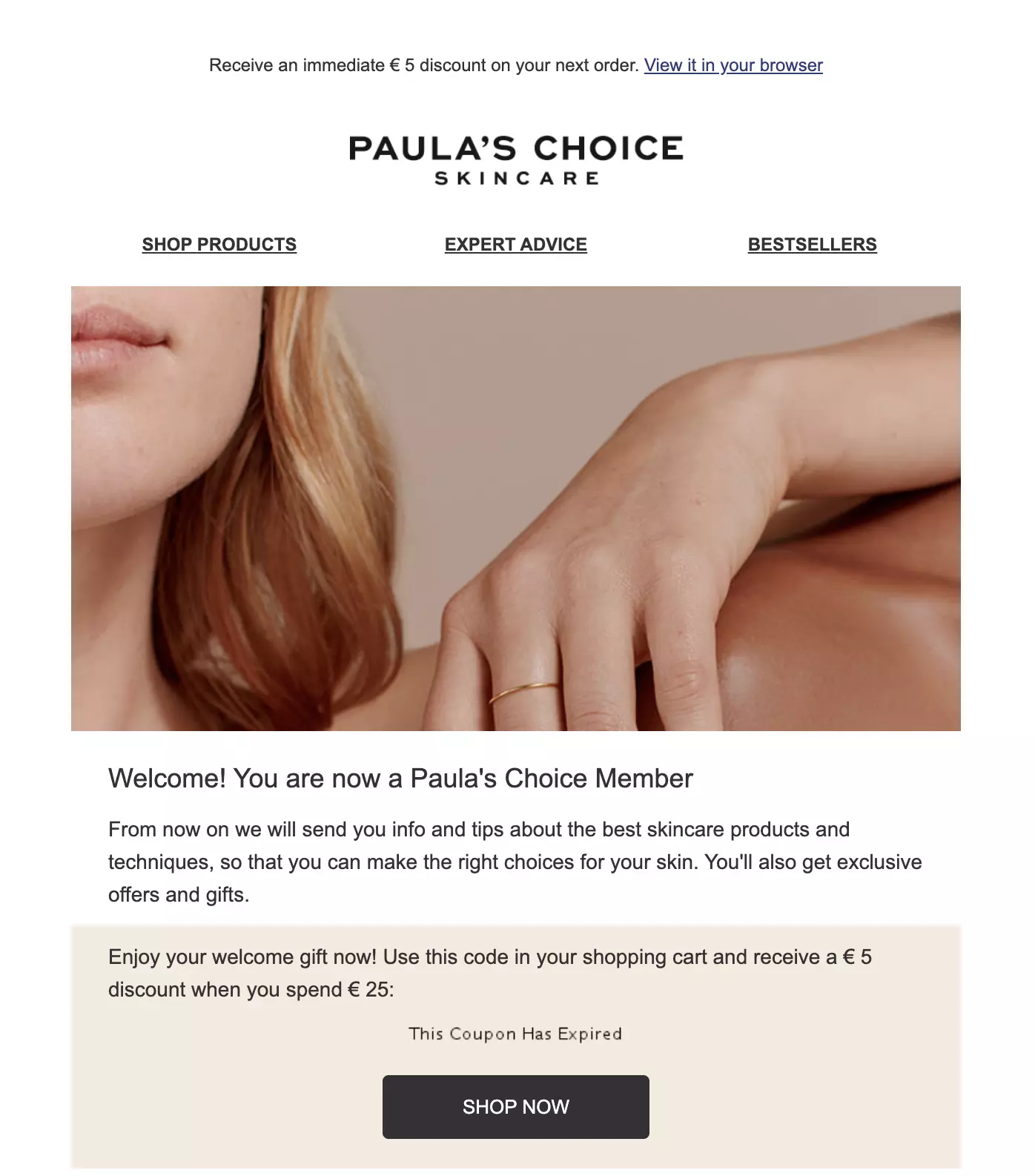 Paula's Choice tervituse e-posti mall
